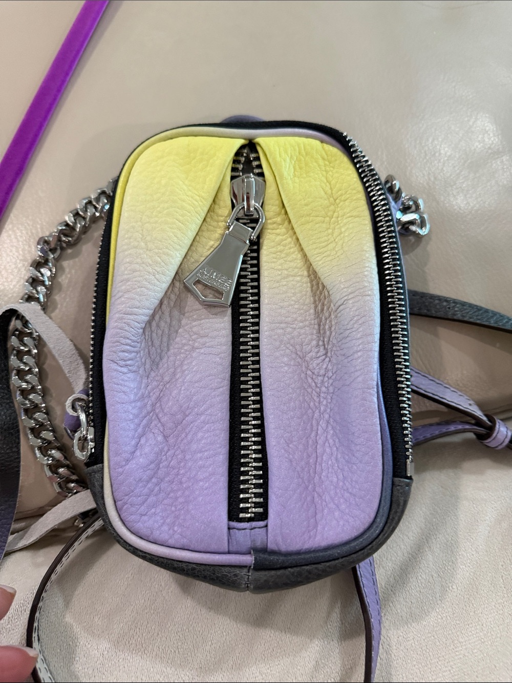 Aimee Kestenberg Gradient Yellow to Lavender Crossbody Bag